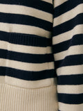 Wool Mariniere Cardigan | Navy