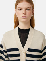 Wool Mariniere Cardigan | Navy