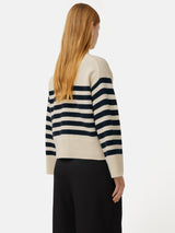 Wool Mariniere Cardigan | Navy