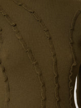 Ruffle Detail Jumper | Khaki