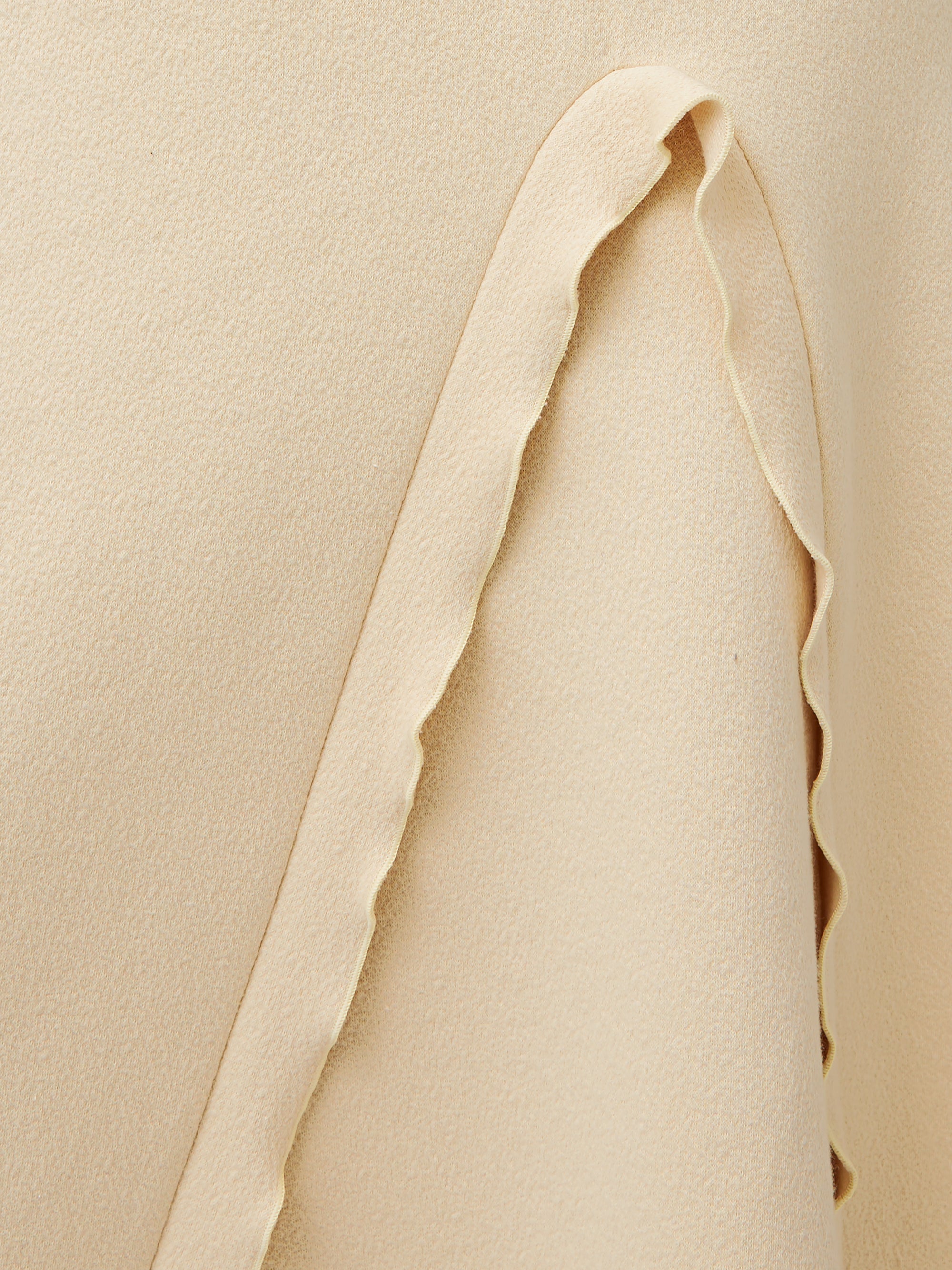 Cream Crepe Wrap Dress