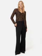 Sequin Cardigan | Brown