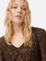 Sequin Cardigan | Brown