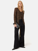 Sequin Cardigan | Brown