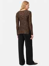 Sequin Cardigan | Brown