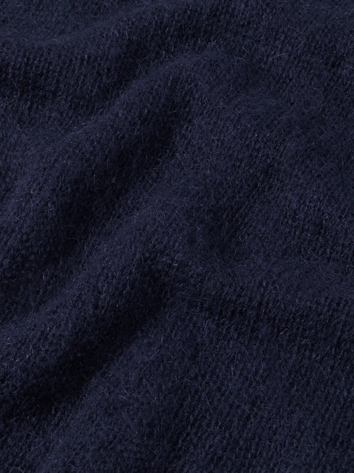 Mohair Blend Gauzy Knit Jumper | Blue