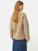 Merino U Neck Jumper | Camel