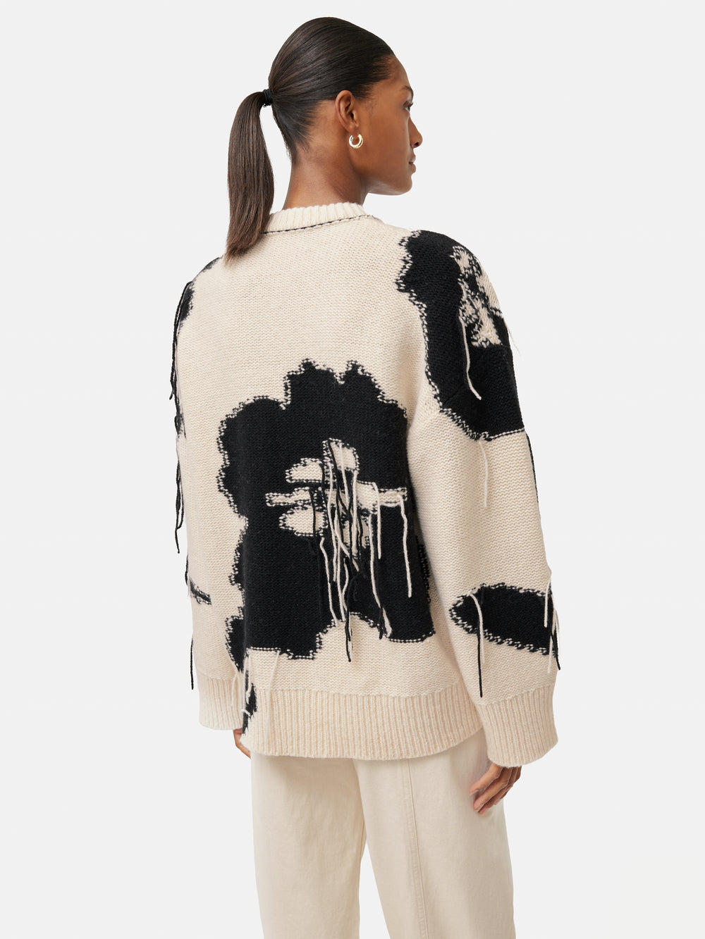 Cropped Jumper Merino Wool Intarsia main image 1