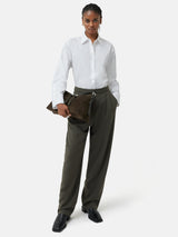Trafalgar Suede Shoulder Bag | Khaki