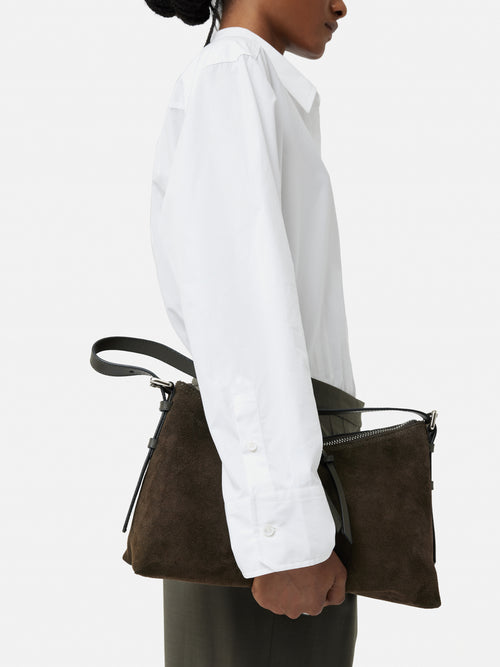 Trafalgar Leather Shoulder Bag | Khaki