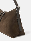Trafalgar Suede Shoulder Bag | Khaki