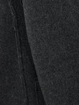 Italian Wool Raw Edge Coat | Charcoal