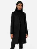 Relaxed Wool City Coat | Black