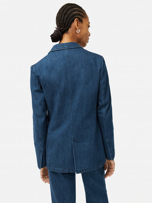 Denim Tailored Jacket | Indigo