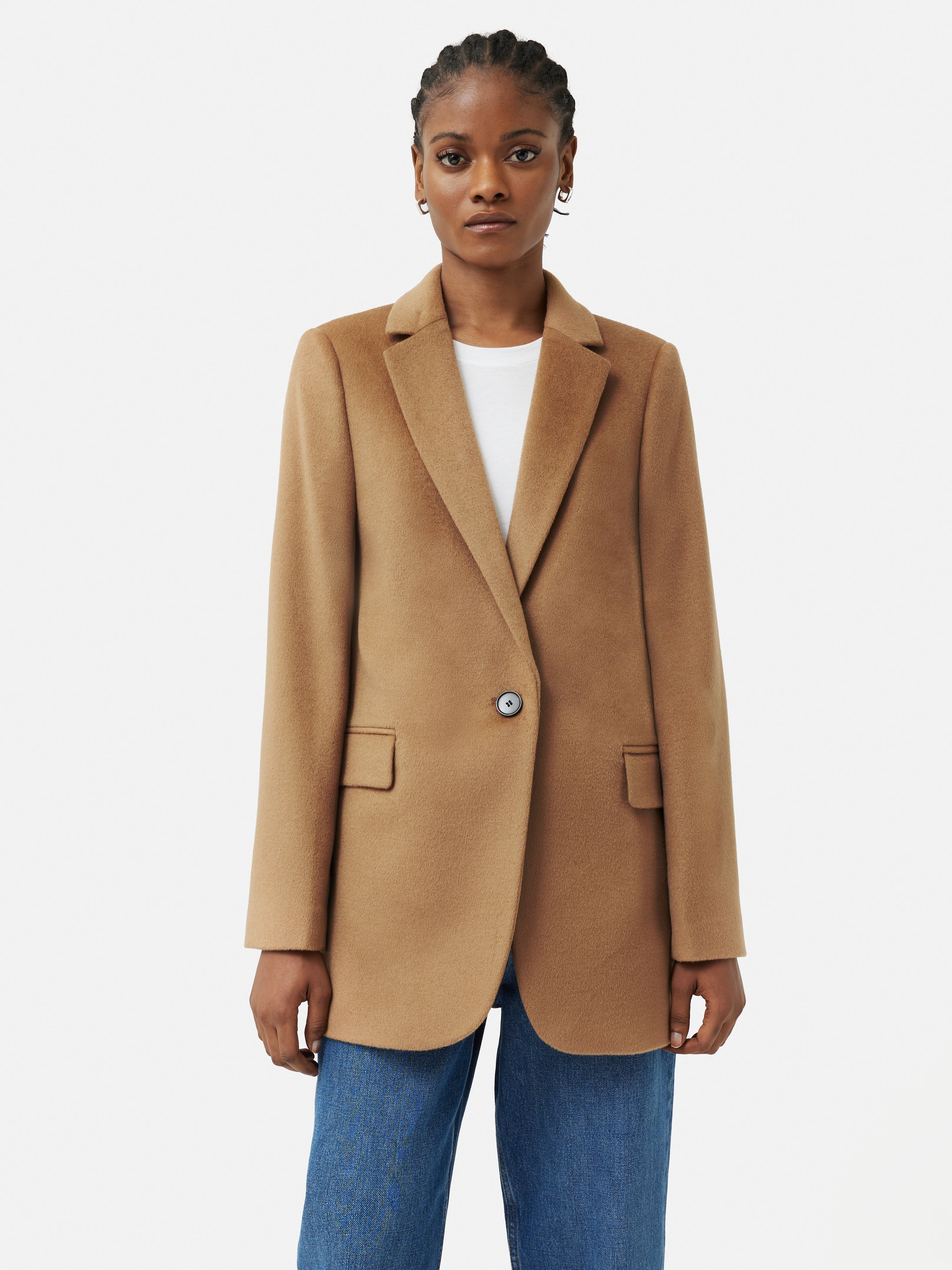 Wool Langford Tailored Coat | Camel – Jigsaw