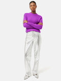 Cashmere Relaxed Crew Jumper | Purple