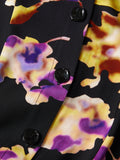 Haze Floral Crepe Dress | Purple