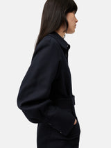 Wool Utility Dress | Navy