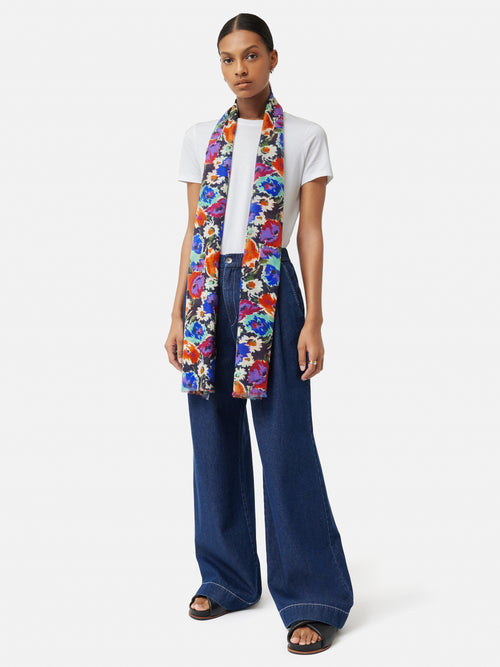 Abstract Meadow Gauze Scarf | Multi