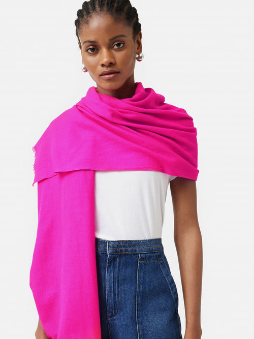 Wool Silk Pashmina | Pink