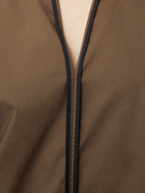 Contrast Tape Detail Top | Brown