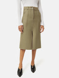 Seamed Detail A Line Skirt | Khaki