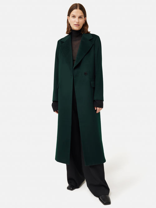 Wool Maxi City Coat | Green