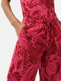 Strokes Floral Cami Cropped Pyjamas | Red