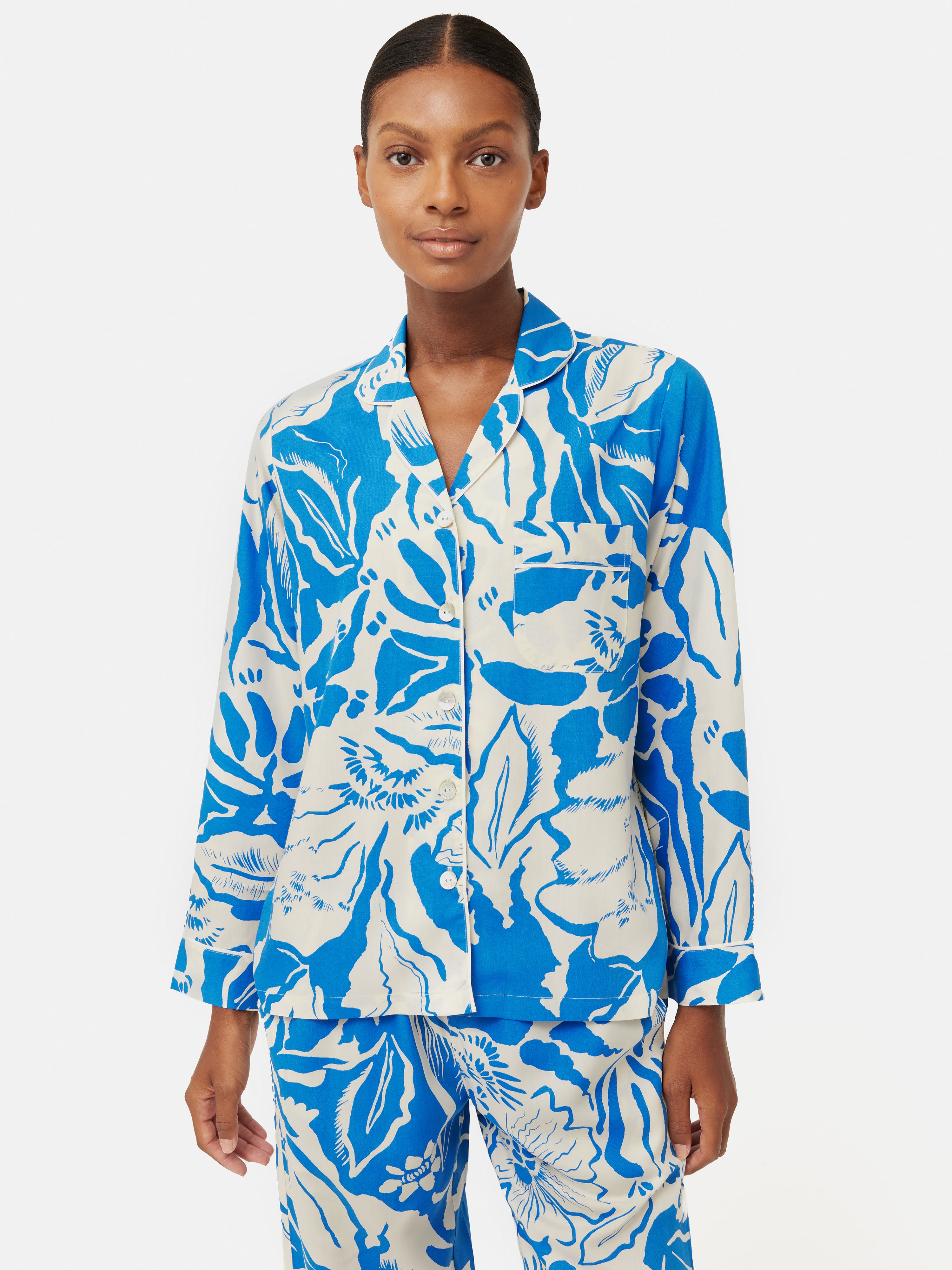Strokes Floral Pyjama | Blue – Jigsaw