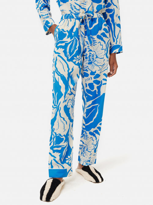 Strokes Floral Pyjama | Blue
