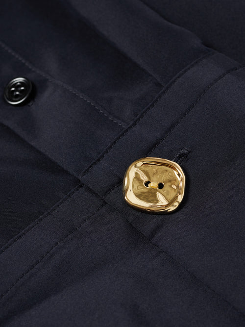 Military Habotai Silk Shirt | Navy – Jigsaw