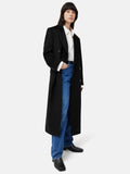 Double Breasted Wool Maxi Coat | Black