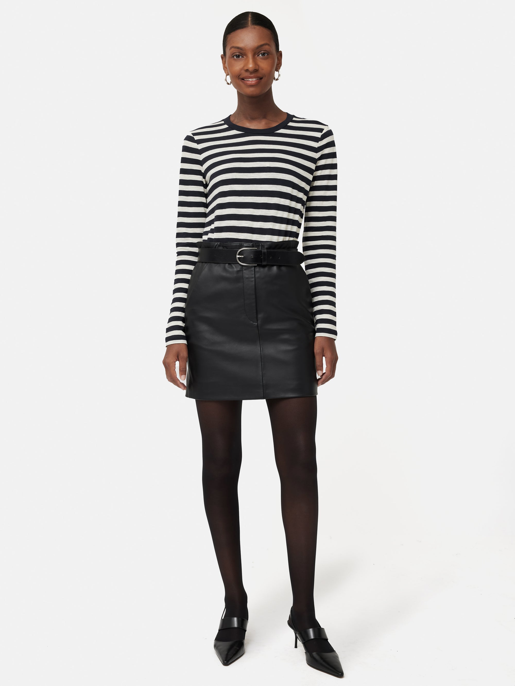 Leather Mini Skirt | Black – Jigsaw