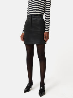 Leather Mini Skirt | Black