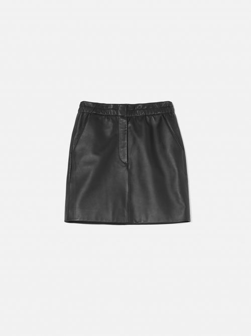 Leather Mini Skirt | Black