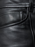 Beck Leather Wide Leg Trouser | Black