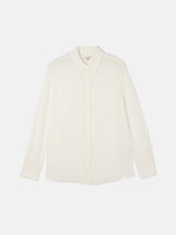 Silk Long Sleeve Shirt | Ivory
