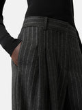 Italian Wool Kemp Pinstripe Trouser | Grey