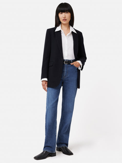 Wool Langford Blazer | Navy