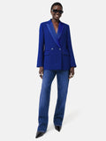 Belted Tuxedo Jacket | Blue