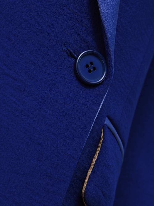 Belted Tuxedo Jacket | Blue