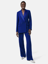 Wide Leg Tuxedo Trouser | Blue