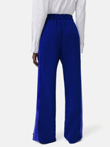Wide Leg Tuxedo Trouser | Blue