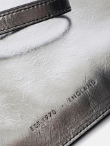 Sophia Metallic Leather Pouch | Silver