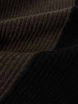 Merino Rib Tabard Poncho | Brown