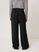 Kemp Wide Leg Japanese Wool Trouser | Black