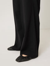 Kemp Wide Leg Japanese Wool Trouser | Black
