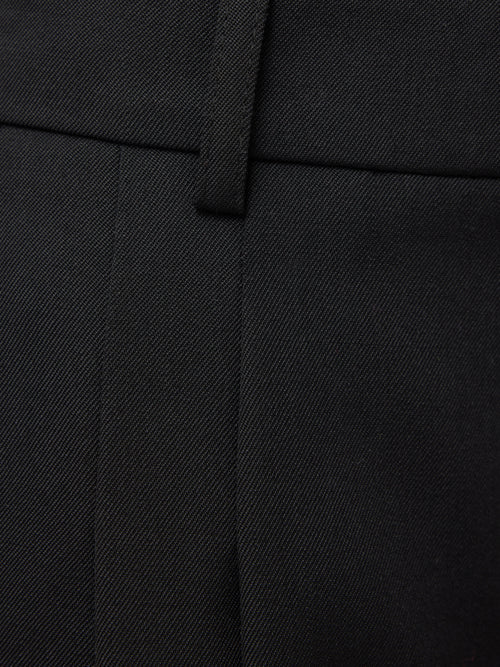 Kemp Wide Leg Japanese Wool Trouser | Black