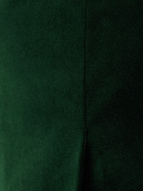 Velvet Mini Skirt | Green