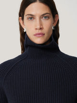 Merino Fishermans Rib Jumper | Navy